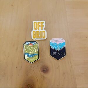 Adventure Themed Enamel Pins Set